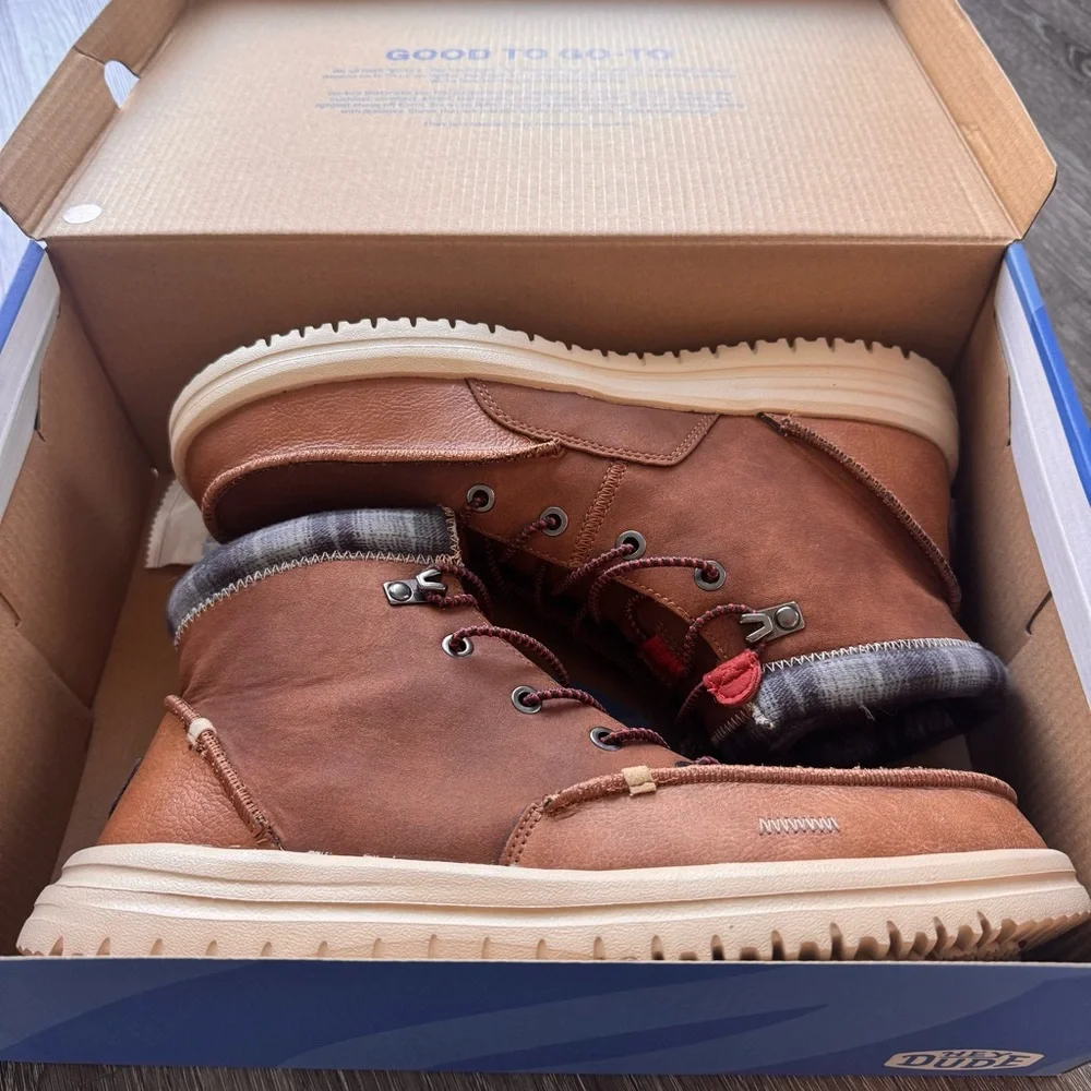 Hey Dude Bradley Classic Boots – Cognac | Men’s Size 10 | NWT - Picture 2 of 8
